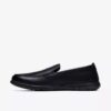 Flexway Step svarte, glatte Loafers for menn