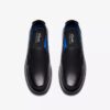 Flexway Step svarte, glatte Loafers for menn