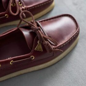 Godney Boat for kvinner. Britiske seilersko i tan-farget skinn