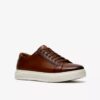 Goswell Tie-sneakers i tanfarget skinn for menn