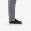 Goswell Tie – svart skinnsneaker for menn