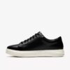 Goswell Tie – svart skinnsneaker for menn