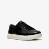 Goswell Tie – svart skinnsneaker for menn