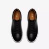 Goswell Tie – svart skinnsneaker for menn