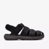 Guideview Cove svart skinnsandale for menn