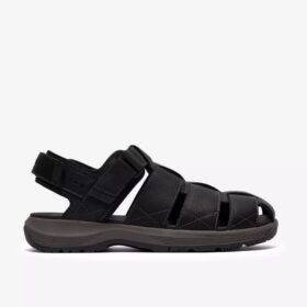 Guideview Cove svart skinnsandale for menn Guideview Cove svart skinnsandale for menn