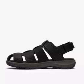 Guideview Cove svart skinnsandale for menn Guideview Cove svart skinnsandale for menn