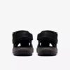 Guideview Cove svart skinnsandale for menn