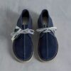 Herre Desert Trek Navy Suede Desert Trek