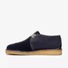 Herre Desert Trek Navy Suede Desert Trek
