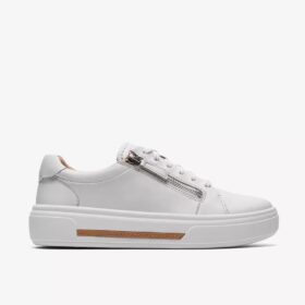Hollyrose Zip hvite skinnsneakers for kvinner Hollyrose Zip hvite skinnsneakers for kvinner