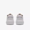 Hollyrose Zip hvite skinnsneakers for kvinner