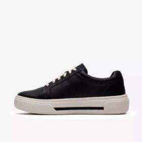 Hollyrose Zip-sneakers i svart skinn for kvinner Hollyrose Zip-sneakers i svart skinn for kvinner