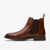 Jaxen Easy Chelsea boots i tan-farget skinn for menn