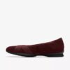 Jazmynn Gem Merlot ballerinasko i semsket skinn for damer