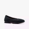 Jazmynn Gem – svarte Slip-ons i semsket skinn for damer