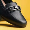 Juliet Echo-Loafers i svart skinn for damer