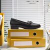 Juliet Echo-Loafers i svart skinn for damer