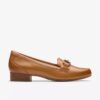Juliet Echo-Loafers i tan-farget skinn for damer