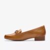 Juliet Echo-Loafers i tan-farget skinn for damer
