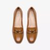 Juliet Echo-Loafers i tan-farget skinn for damer
