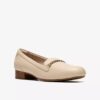 Juliet Mia slip-ons i kremfarget skinn for damer