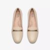 Juliet Mia slip-ons i kremfarget skinn for damer