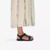 Kitly Gem flate sandaler i svart skinn for damer