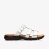 Kitly Pearl hvite flate sandaler for kvinner