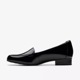 Krystine Lily – svarte slip-ons i lakkskinn for damer