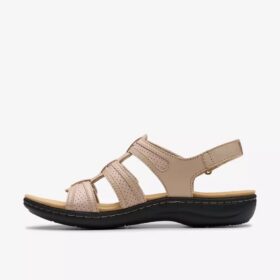Laurieann Ivy flate sandaler i sandfarget skinn for damer Laurieann Ivy flate sandaler i sandfarget skinn for damer