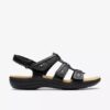 Laurieann Ivy flate sandaler i svart skinn for damer