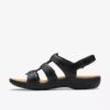 Laurieann Ivy flate sandaler i svart skinn for damer