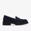 Lauryl Step loafers i marineblått semsket skinn for damer