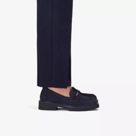 Lauryl Step loafers i marineblått semsket skinn for damer