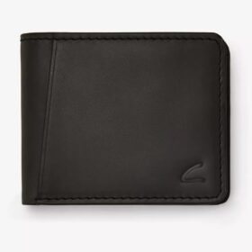 Lommebok for menn i bufffarget voksbehandlet skinn, svart, USA
