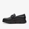 Loriini Izzy-Loafers i svart skinn for damer