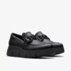 Loriini Izzy-Loafers i svart skinn for damer