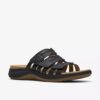 Maelynn Abby flate sandaler i svart skinn for damer