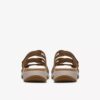 Maelynn Abby flate sandaler i tan-farget skinn for damer