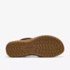 Maelynn Gem Tan nubuck-flate sandaler for kvinner