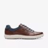Mapstone Lace-sneakers i mahognyfarget skinn for menn