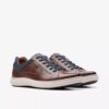Mapstone Lace-sneakers i mahognyfarget skinn for menn