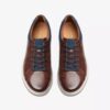 Mapstone Lace-sneakers i mahognyfarget skinn for menn
