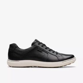 Mapstone Lace-sneakers i svart skinn for menn