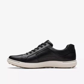 Mapstone Lace-sneakers i svart skinn for menn