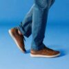 Mapstone Lace-sneakers i tan-farget skinn for menn