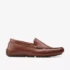Markman Plain mørkbrun skinn-moccasin-Loafer for menn