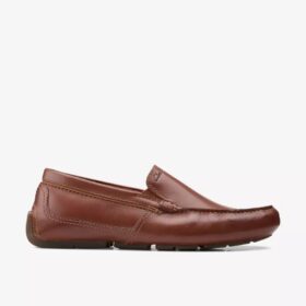 Markman Plain mørkbrun skinn-moccasin-Loafer for menn