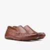 Markman Plain mørkbrun skinn-moccasin-Loafer for menn